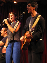 Peri with husband Budd in concert